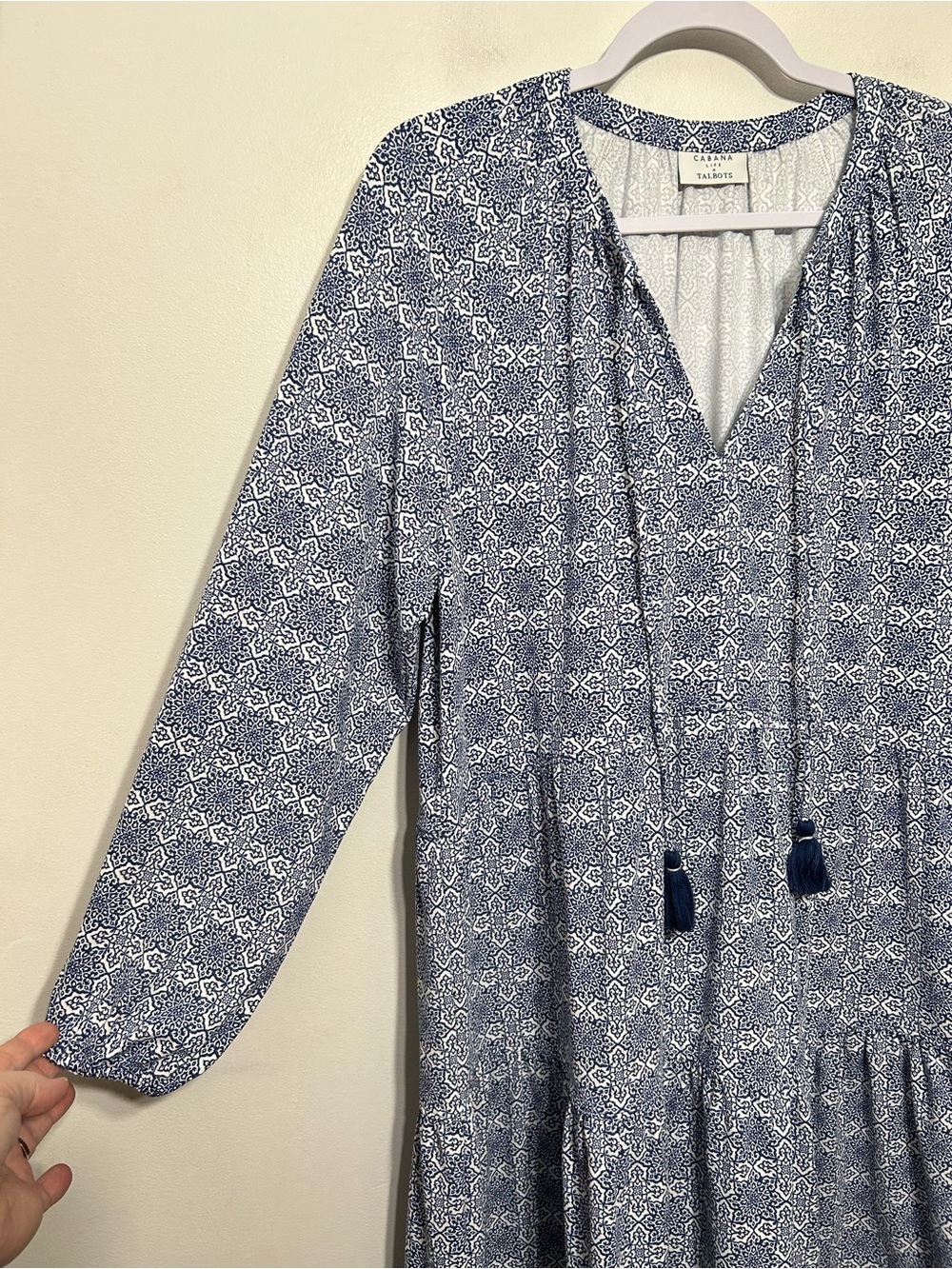 Cabana Life & Talbots Byron Bay Ruffle Tunic Coverup Mosaic Tile - Picture 5 of 11